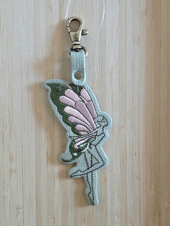 Portland Leather Handbags - Portland Leather Fairy Keychain Bagcharm in Pistachio
